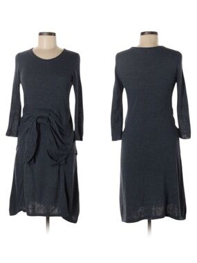 SPORTMAX CODE Alpaca Wool Blend Knit Bow Dress M